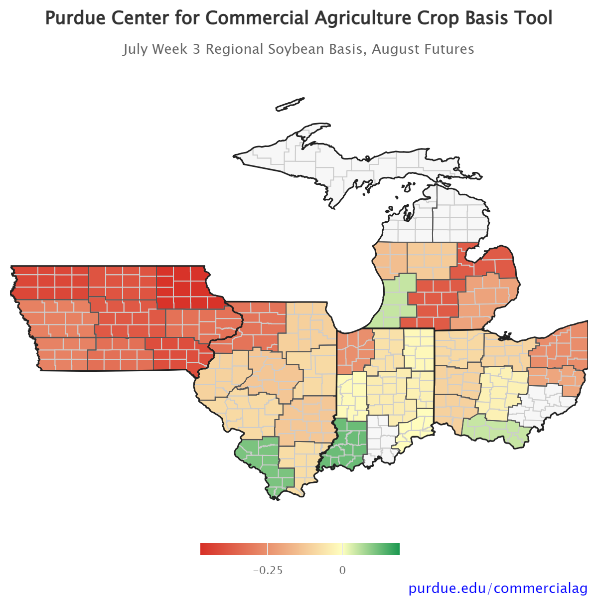 Figure 2 regional soybean basis map that is explained in the body text of this article 